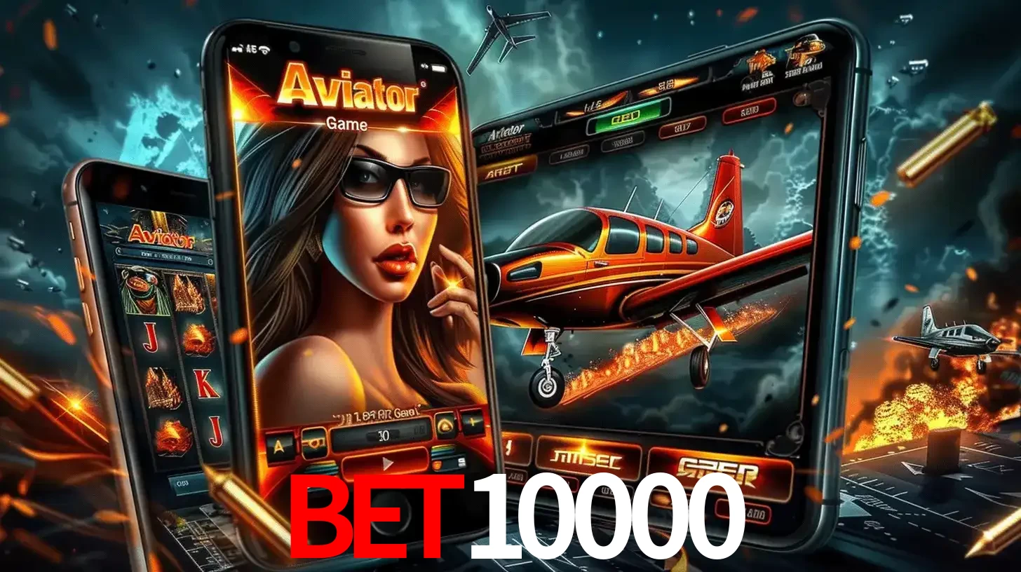 O popular jogo de apostas Aviator exibido em vários celulares e tablets, mostrando a interface emocionante e a ação de voo disponíveis para jogar agora no bet10000.
