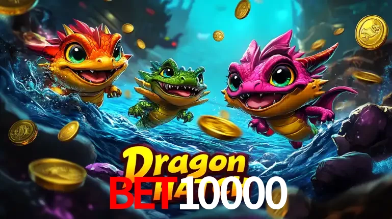 Arte promocional do jogo Dragon Hatch com três adoráveis dragões bebês nadando entre moedas de ouro, um dos slots mais divertidos para jogar no cassino bet10000.