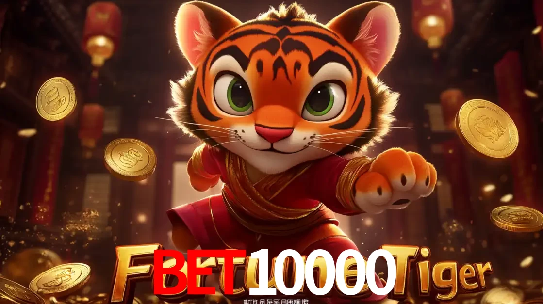 O carismático mascote do jogo de slot Fortune Tiger, um tigre fofo em pose de artes marciais, pronto para trazer sorte e multiplicadores de ganhos no cassino online bet10000.