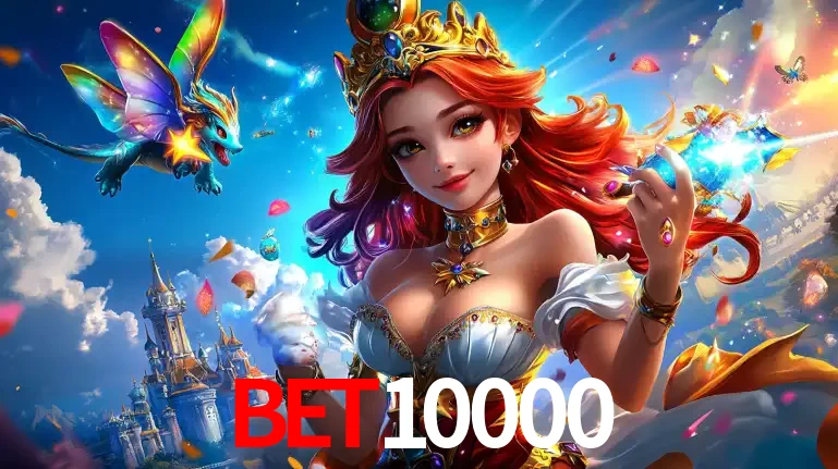 A princesa de um reino de fantasia mágico, com seu pequeno dragão, apresentando um mundo de prêmios encantados nos jogos de caça-níqueis do cassino bet10000.