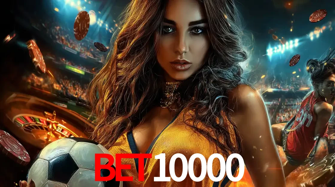 Mulher segurando uma bola de futebol em uma montagem que mistura a paixão esportiva com a emoção da roleta de cassino, tudo disponível na plataforma bet10000.